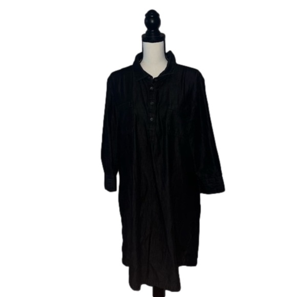 Karen Scott Dresses & Skirts - Karen scott- Black button up dress